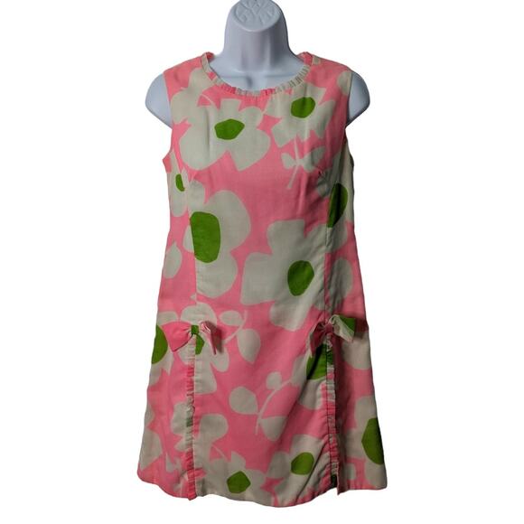 Vintage 60's Sassy by Gregg Draddy Skort Mini Dress Pink Graphic Floral Pattern - Picture 1 of 10